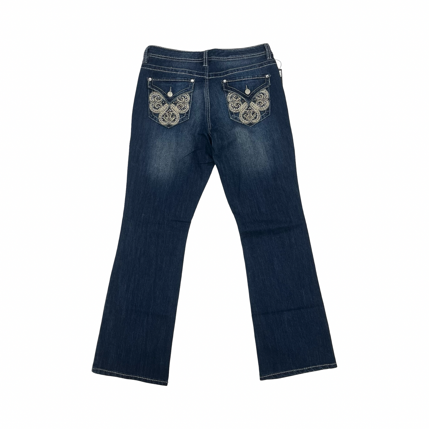 Jeans Boot Cut By Nine West In Blue Denim, Size:10