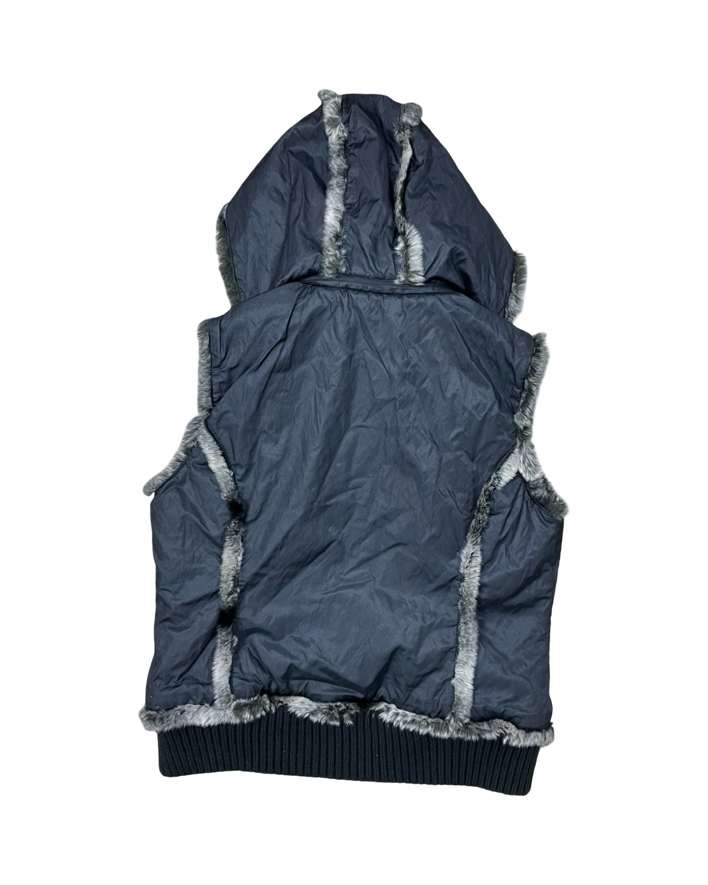 Vest Faux Fur & Sherpa By Clothes Mentor In Black, Size:Xl