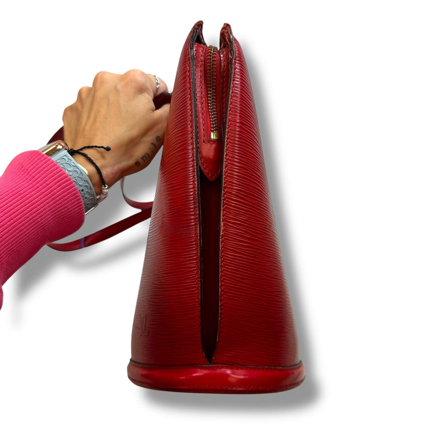 Epi leather Saint Jacques bag Handbag Luxury Designer By Louis Vuitton, Size: Large