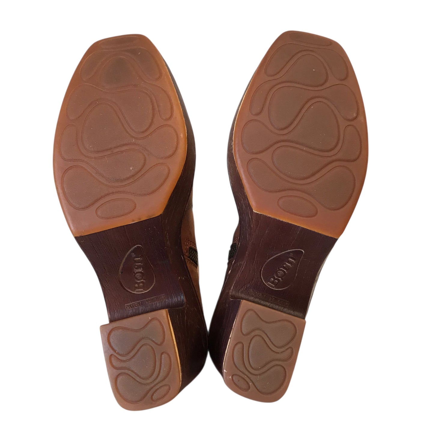 Boots Ankle Heels By Born In Brown, Size:6.5