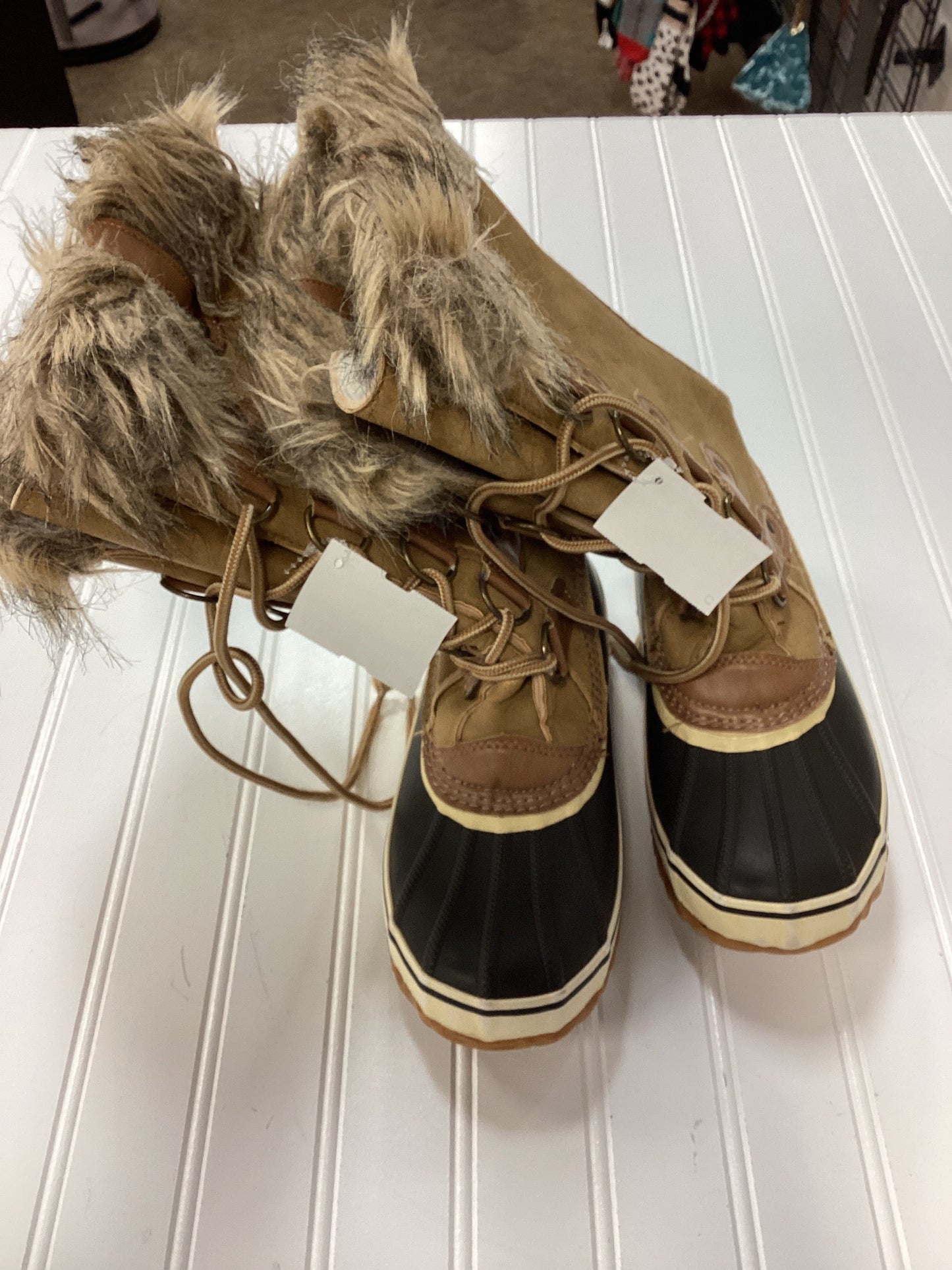 Boots Snow By Jambu In Tan, Size:6.5