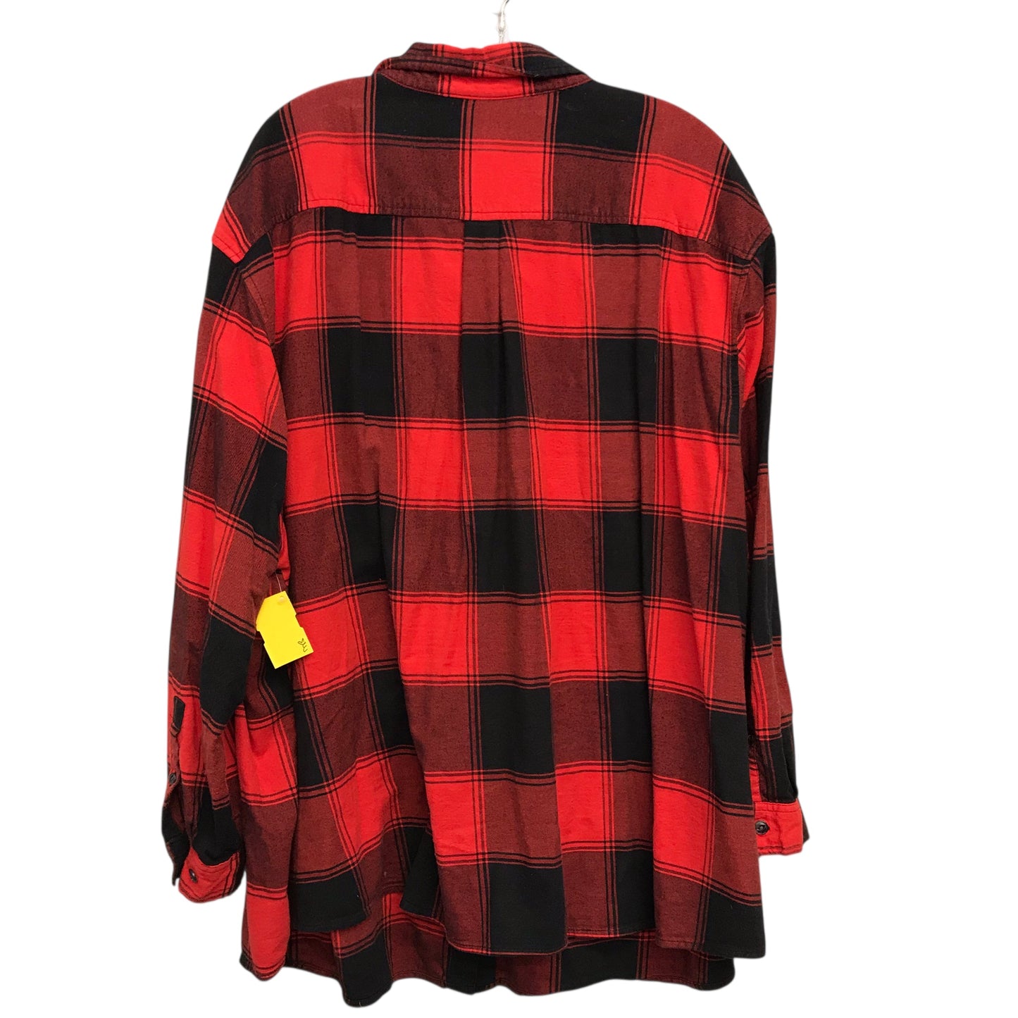 Top Ls By Ava & Viv In Plaid Pattern, Size:3X