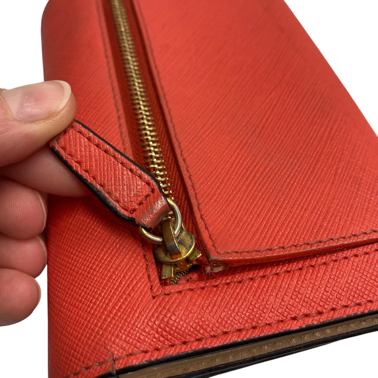 Wallet Luxury Designer By Mcm In Coral, Size:Medium