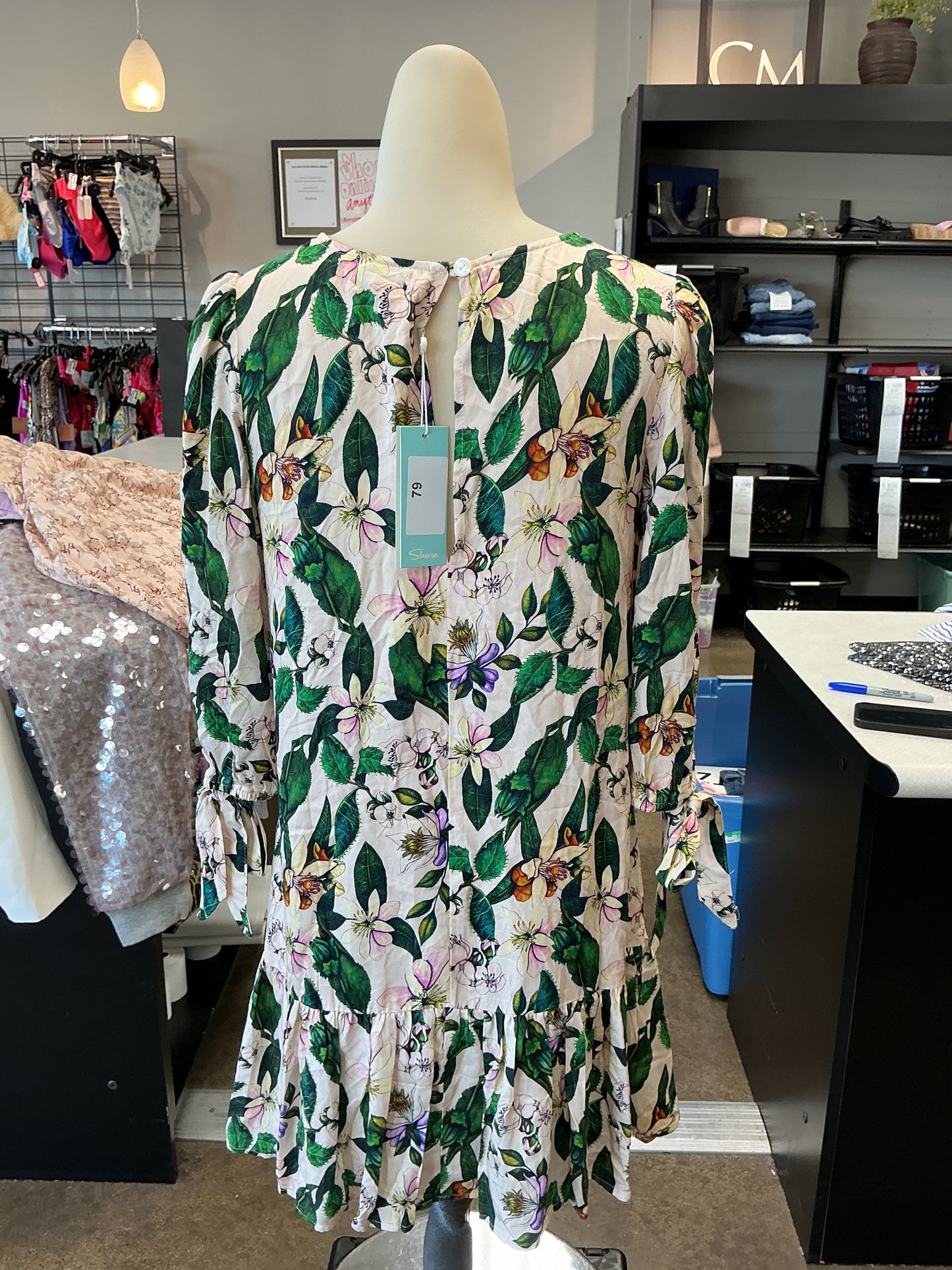 Dress Casual Short By Shore In Floral Print, Size:S