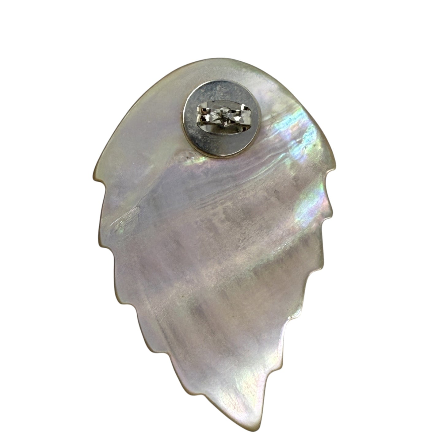 Carved Mother Of Pearl Leaf Post Earrings