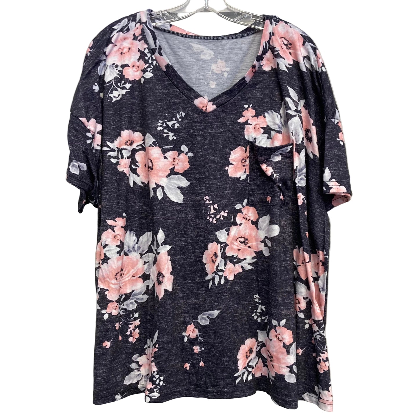 Top Ss By Shein In Floral Print, Size:4X