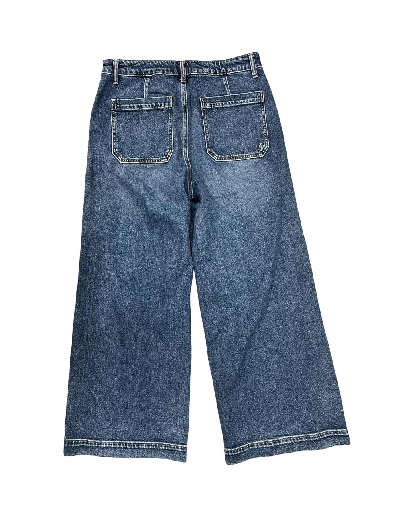 Jeans Wide Leg By Silver In Blue Denim, Size:10