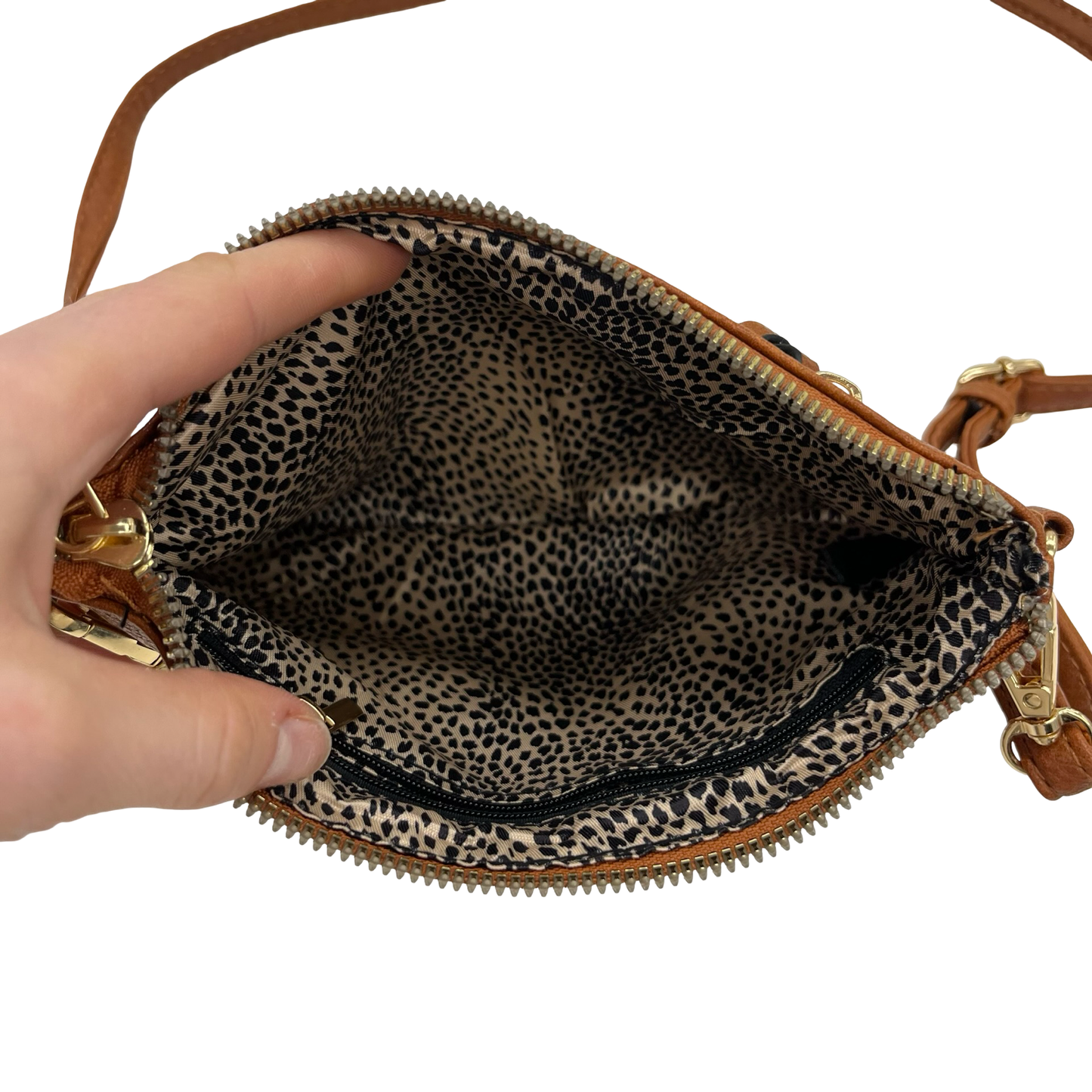 Crossbody By Clothes Mentor In Tan, Size:Small