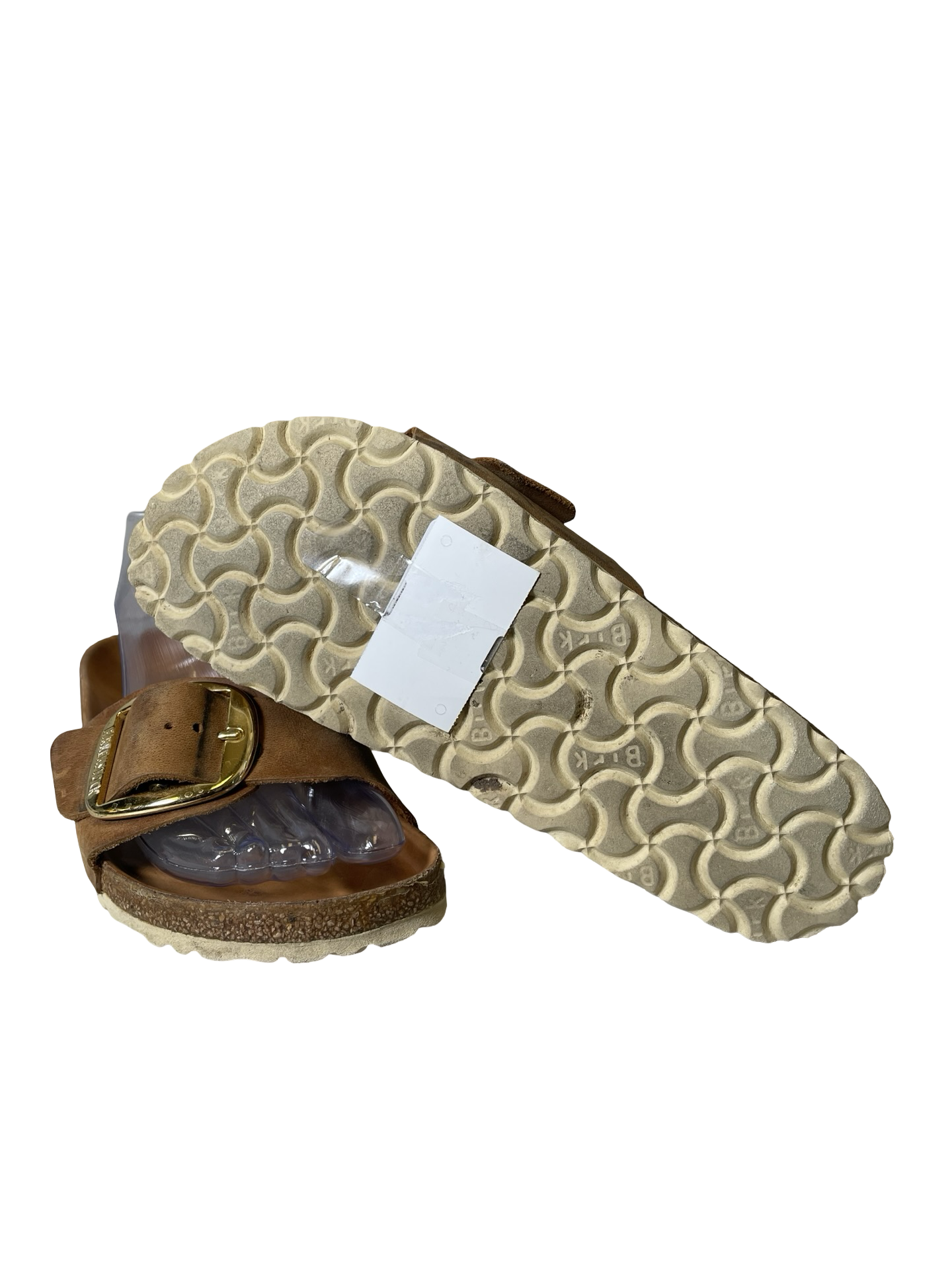 Sandals Flats By Birkenstock In Brown, Size: 7