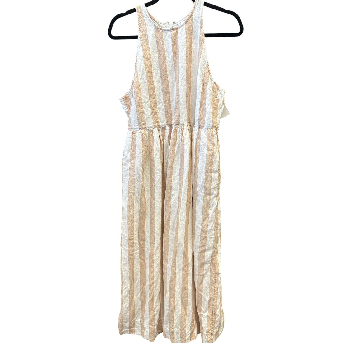 Dress Casual Maxi By Crown And Ivy In Brown & White, Size:12