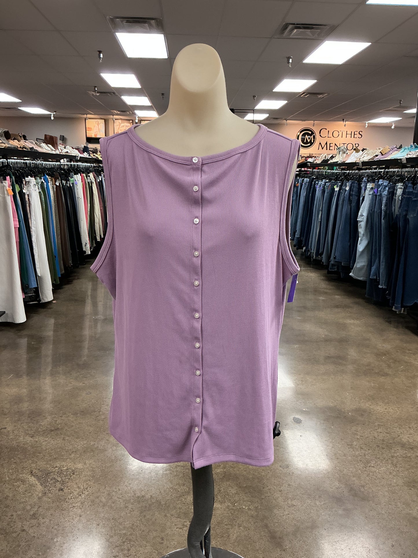 Top Sleeveless By Abercrombie And Fitch In Purple, Size:Xl