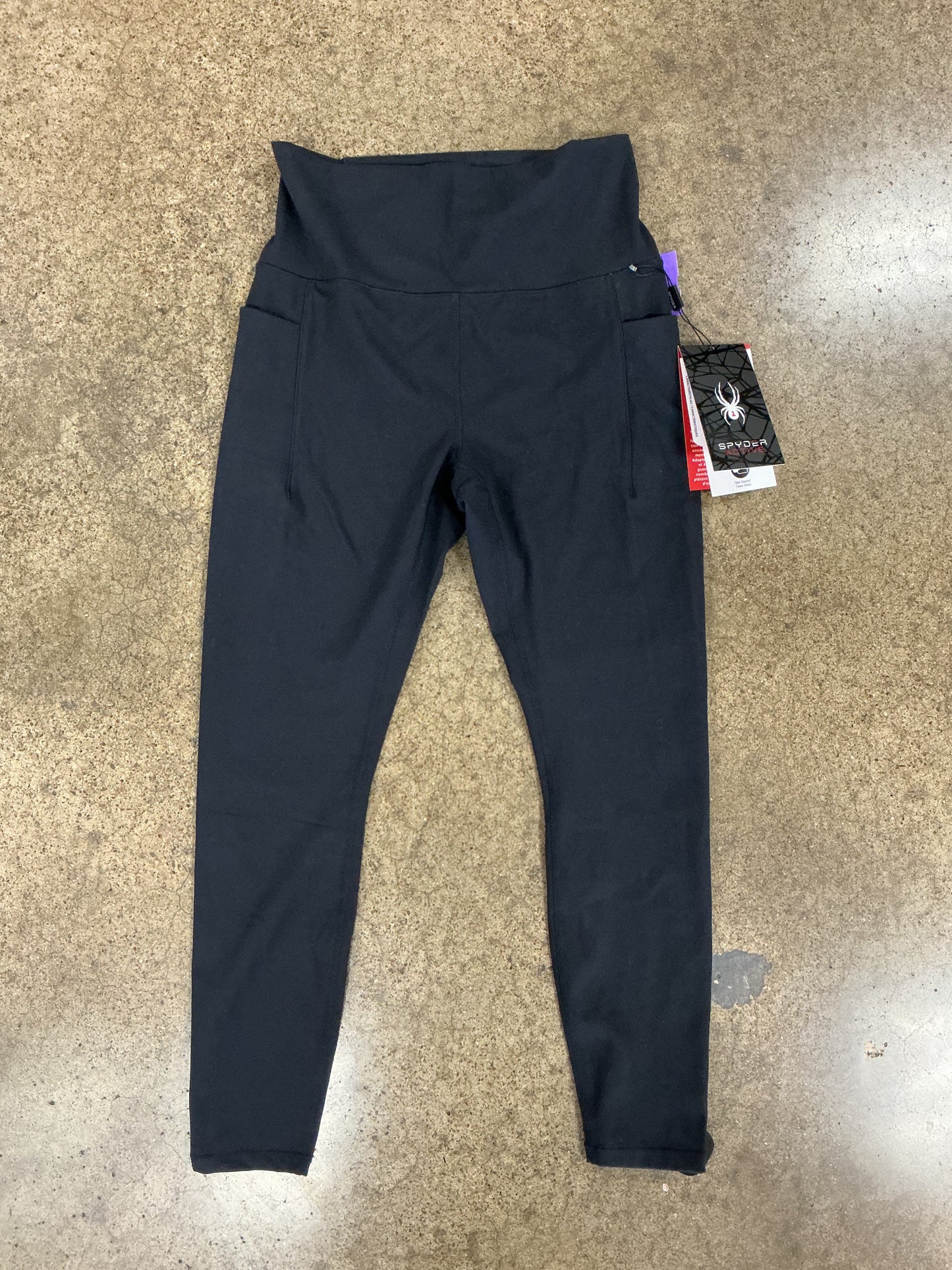Athletic Leggings By Spyder In Black, Size:M