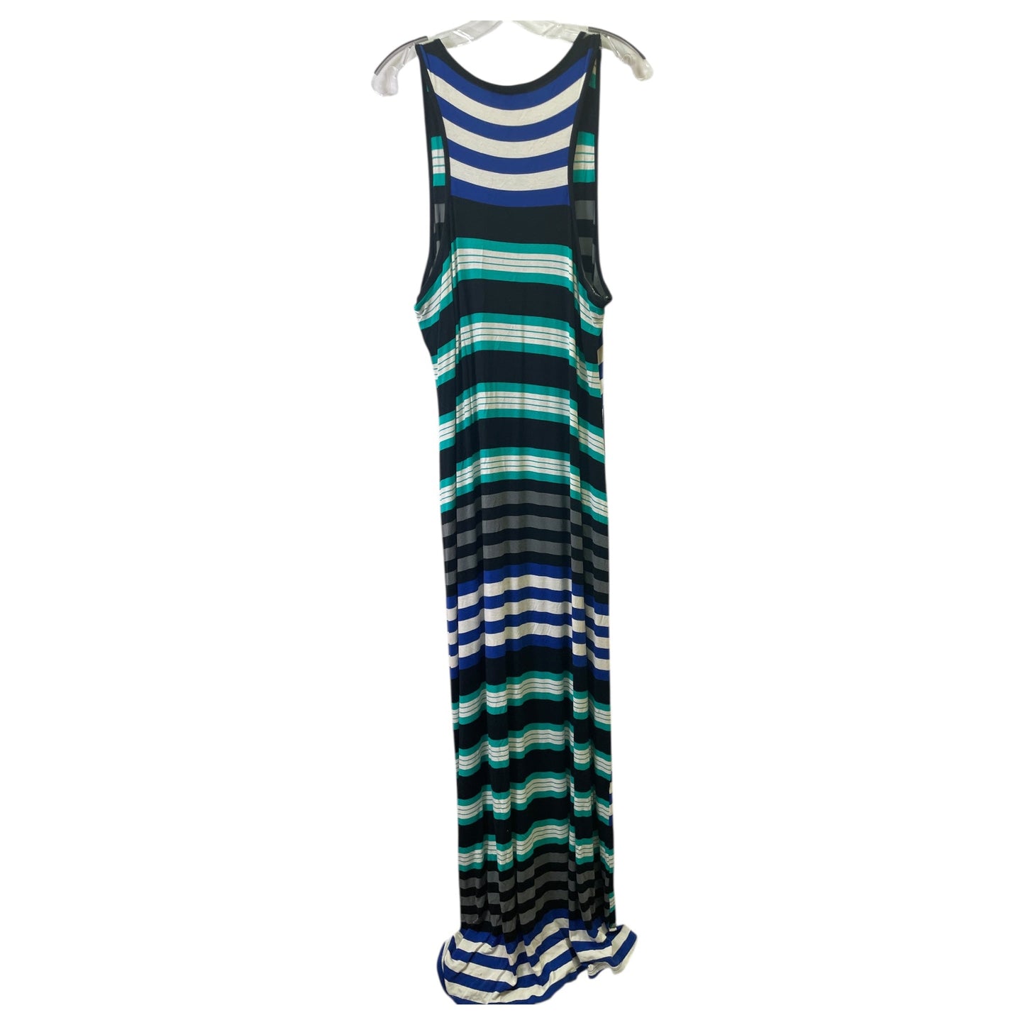 Dress Casual Maxi By Forever 21 In Black & Green, Size:3