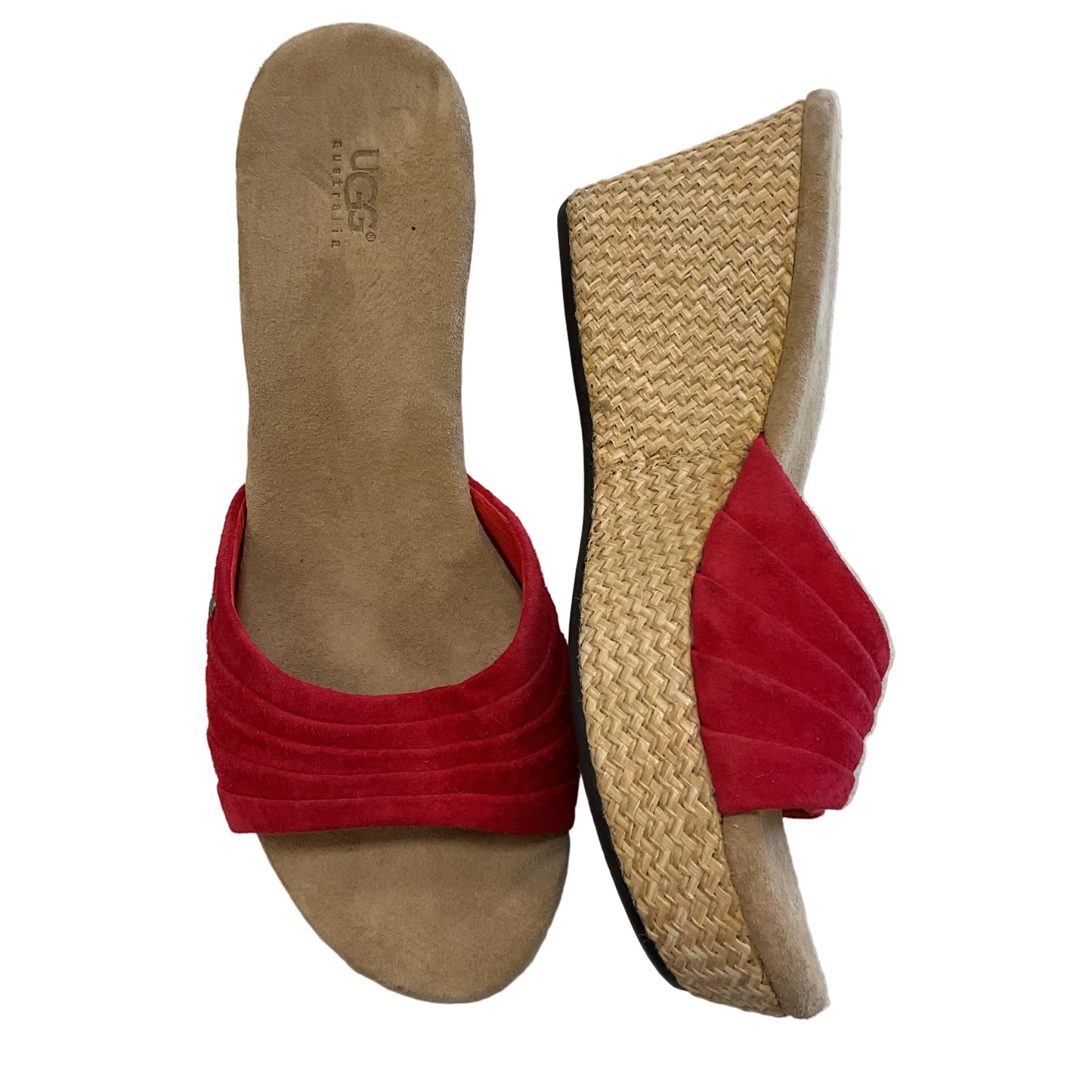 Sandals Designer By Ugg In Red, Size:8
