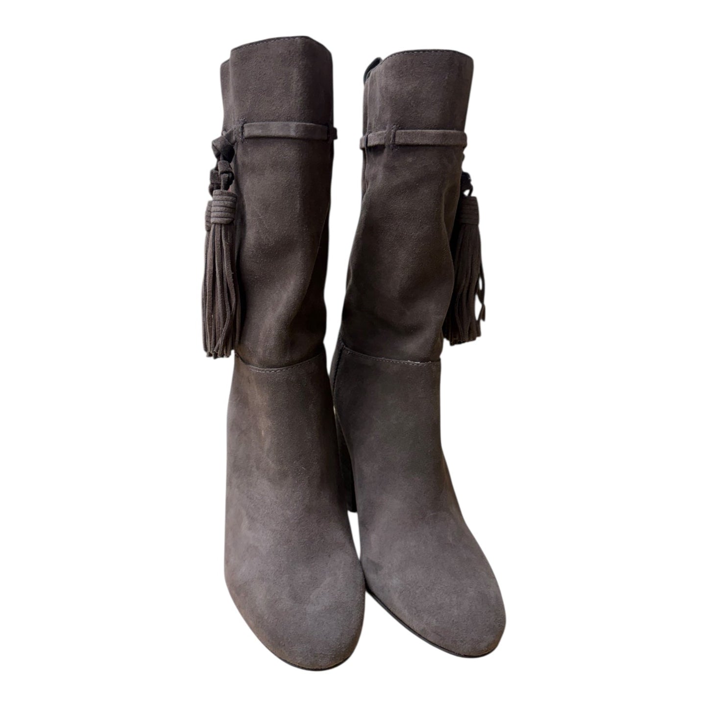 Boots Mid-Calf Heels By Vince Camuto In Brown, Size:8.5