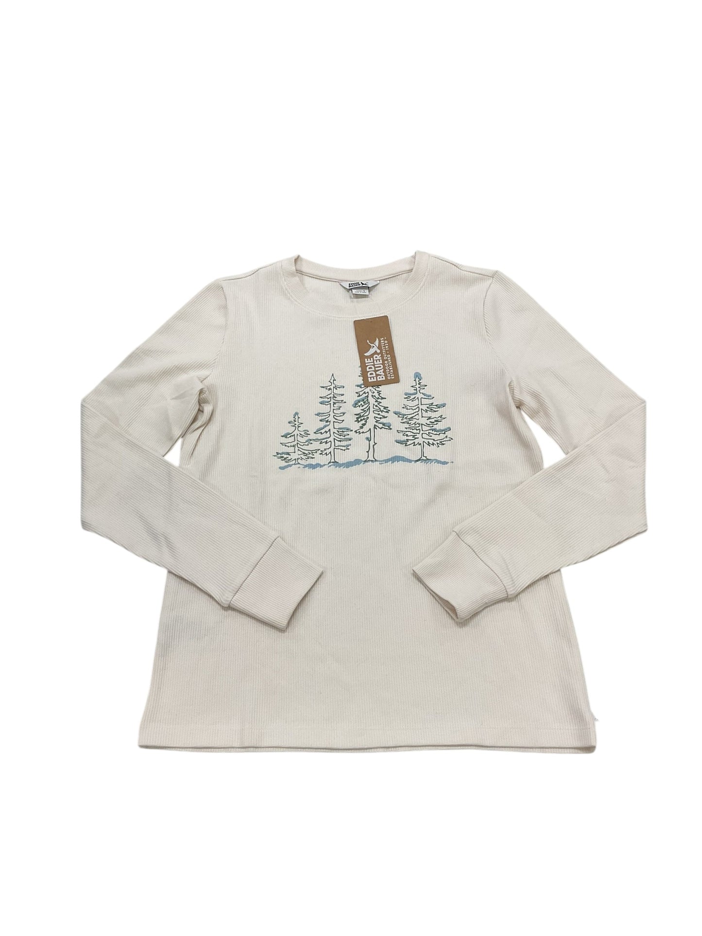 Top Ls By Eddie Bauer In Beige, Size:L