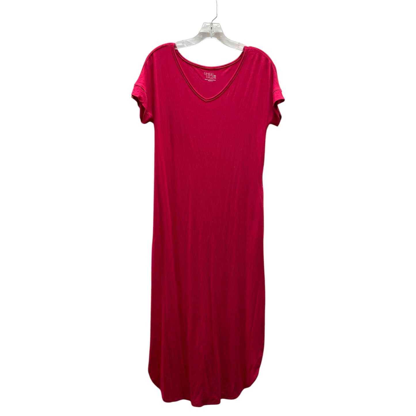 Dress Casual Maxi By Time And Tru In Pink, Size:Xs