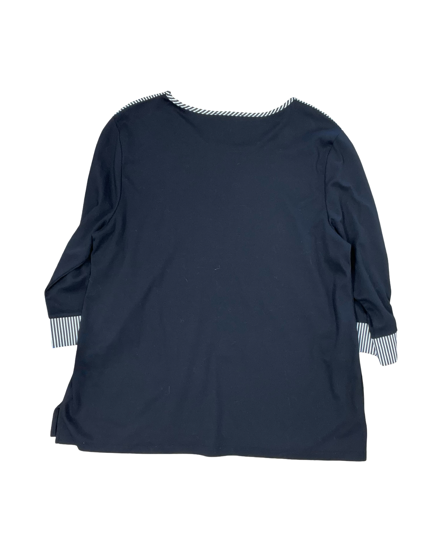 Top 3/4 Sleeve By Clothes Mentor In Black & White, Size:Xl