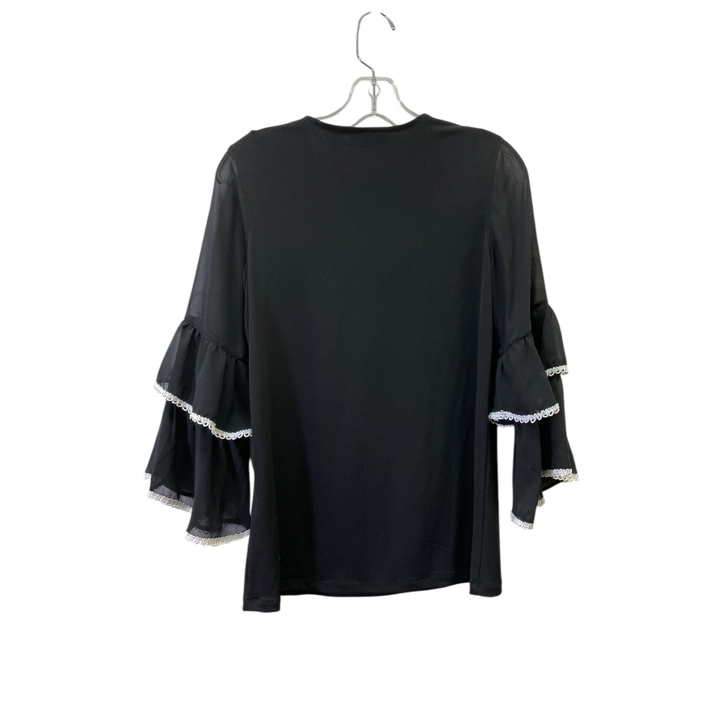 Top Ls By Susan Graver In Black, Size:Xxs