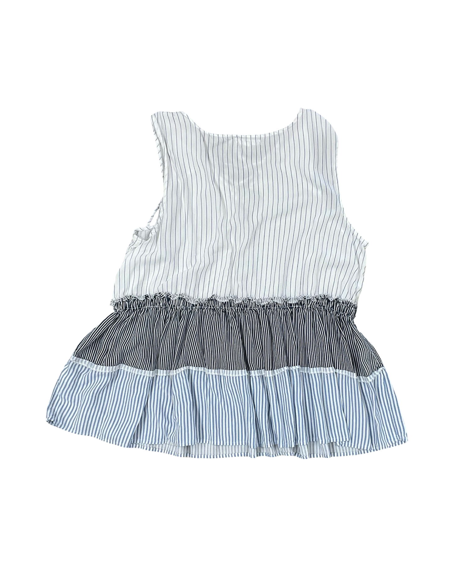 Top Sleeveless By Maurices In Blue & White, Size:1