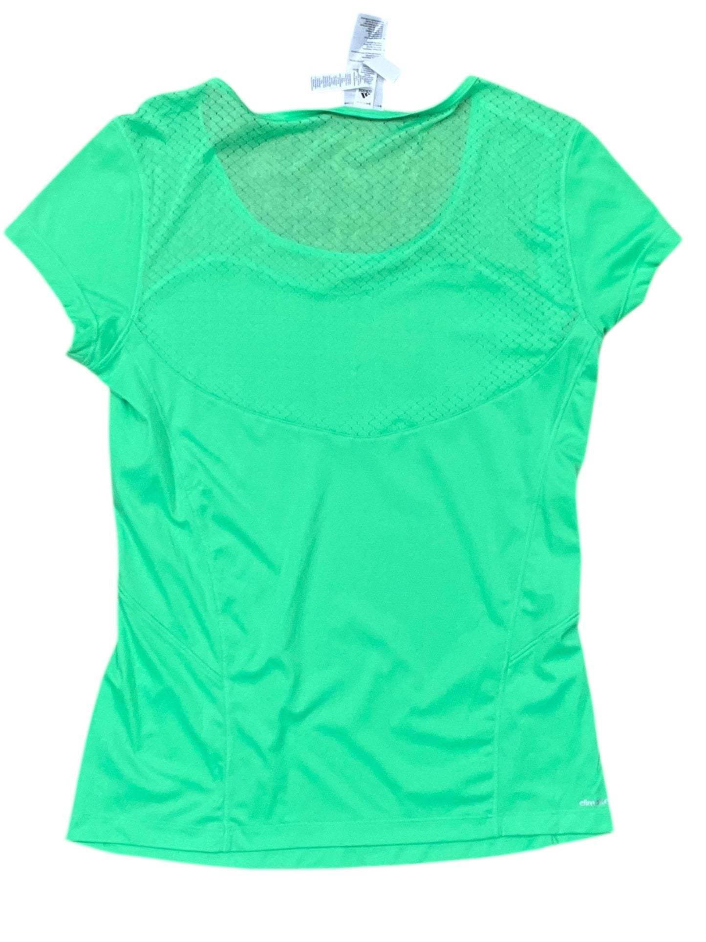 Athletic Top Ss By Adidas In Green, Size:L
