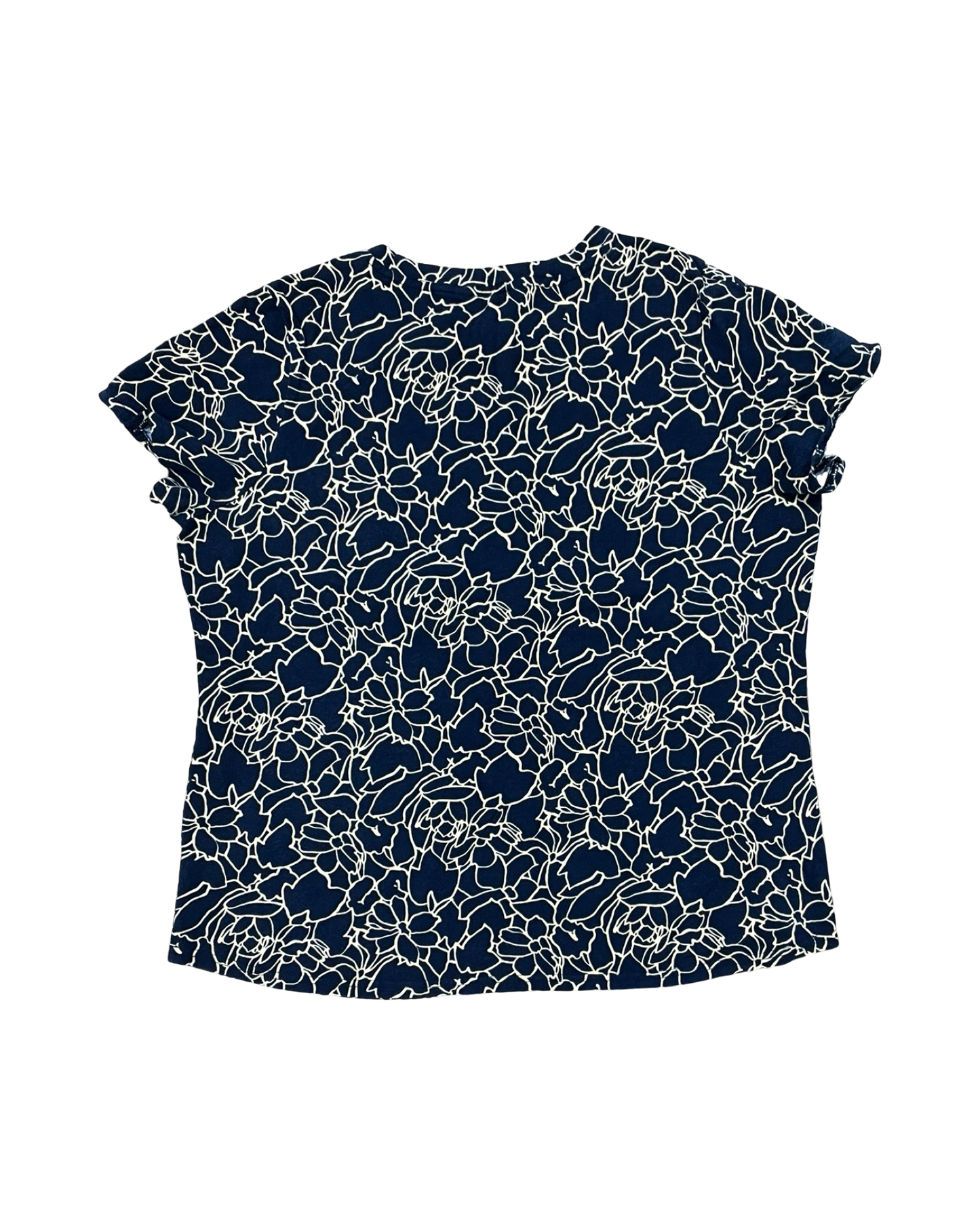 Top Ss By Liz Claiborne In Blue & Cream, Size:1X