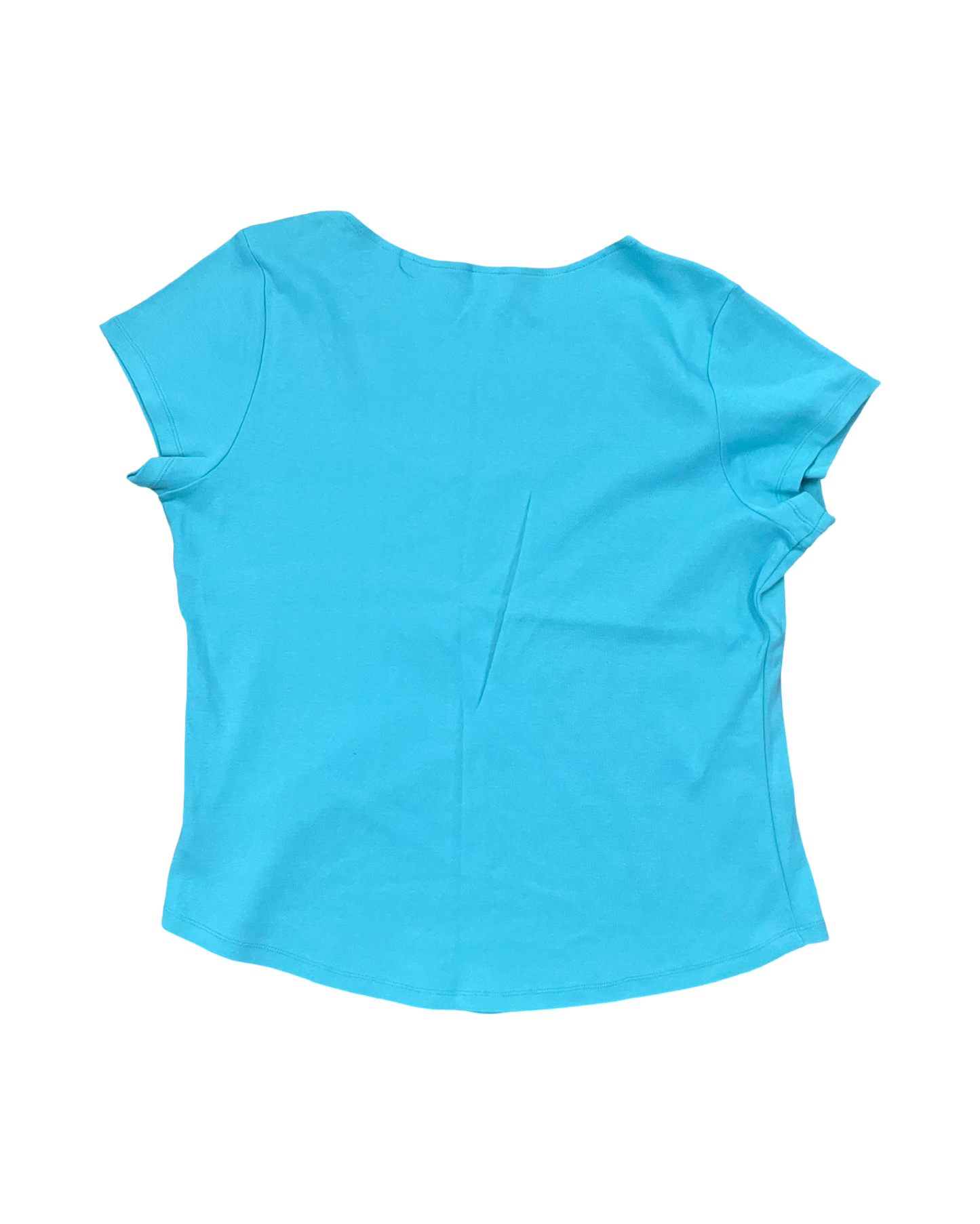 Top Ss By Rafaella In Teal, Size:2X