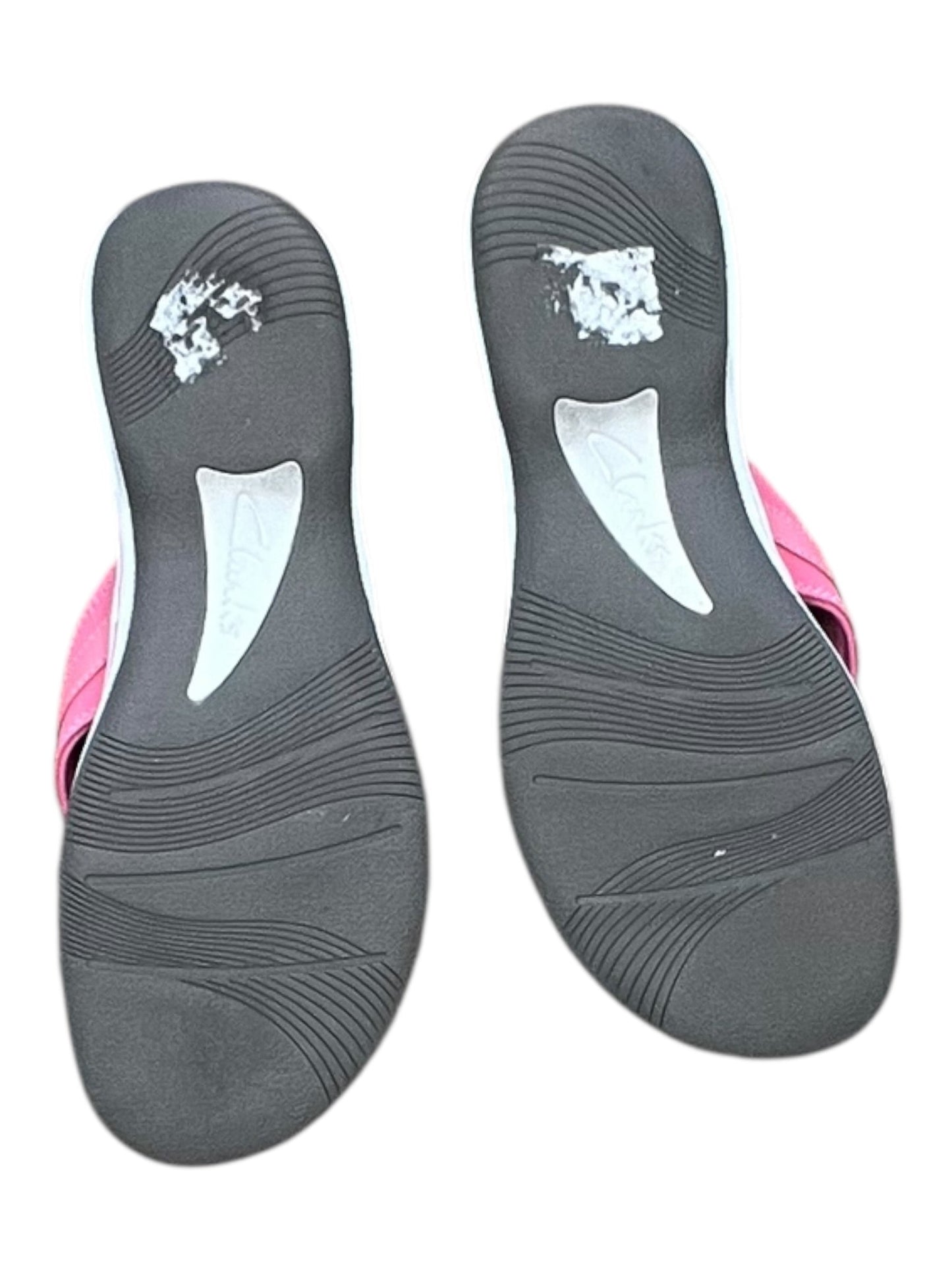Sandals Flip Flops By Clarks In Pink, Size:10