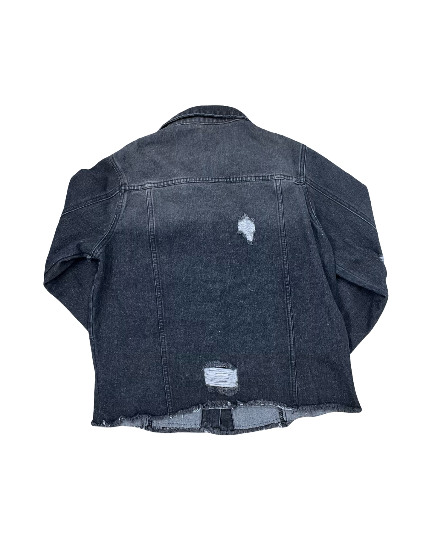 Jacket Denim By Clothes Mentor In Black Denim, Size:M