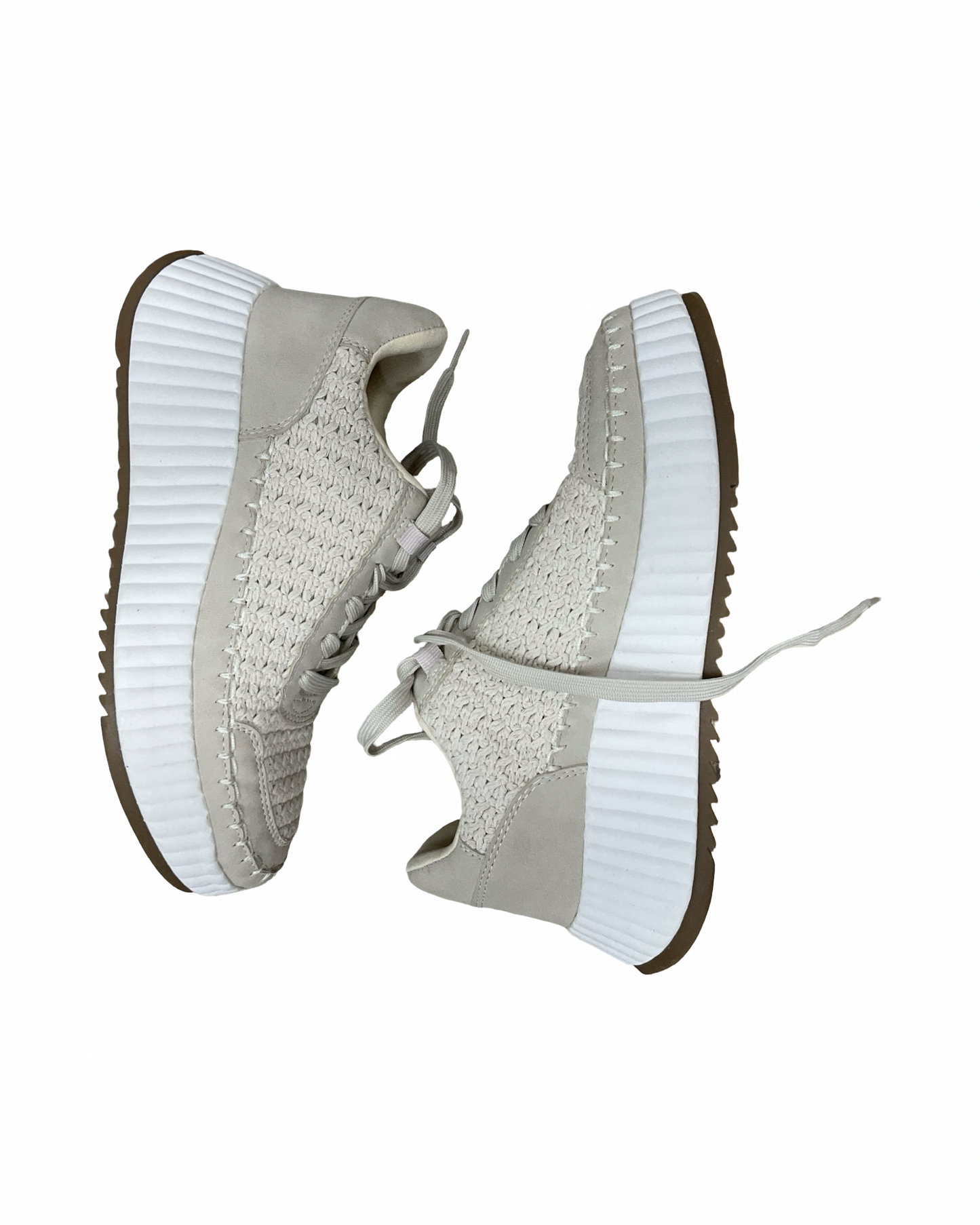 Shoes Sneakers By Dv In Tan, Size:6.5