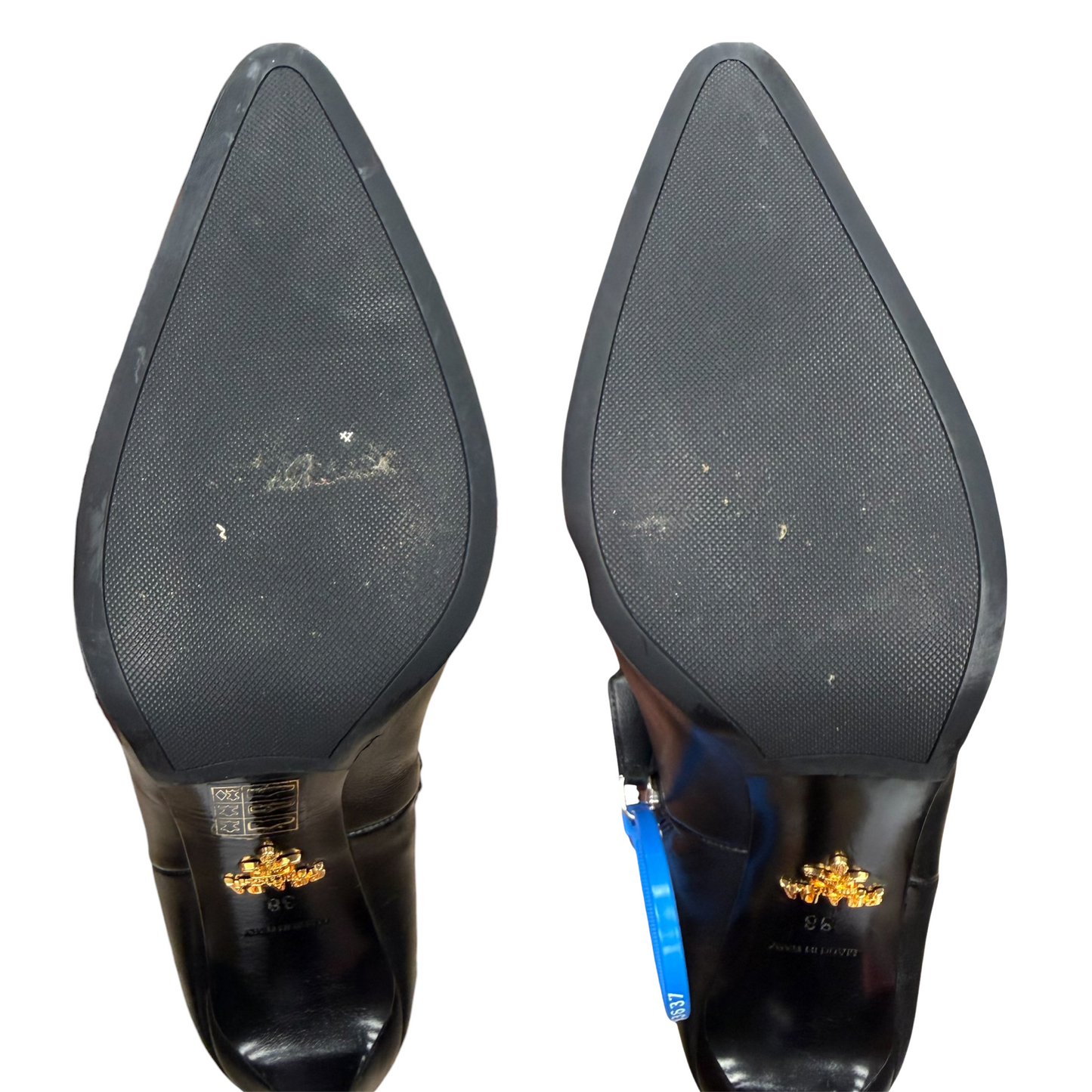 Shoes Luxury Designer By Prada In Black, Size: 7.5