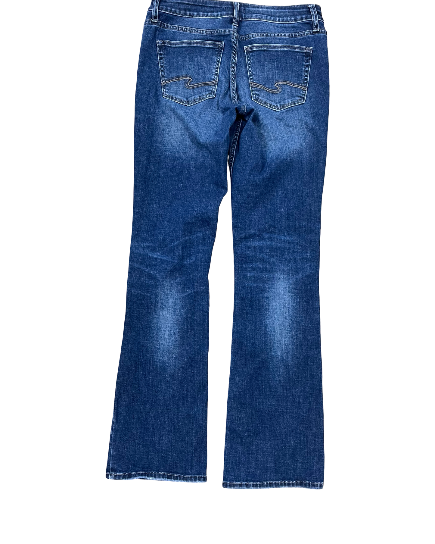 Jeans Boot Cut By Silver In Blue Denim, Size:10