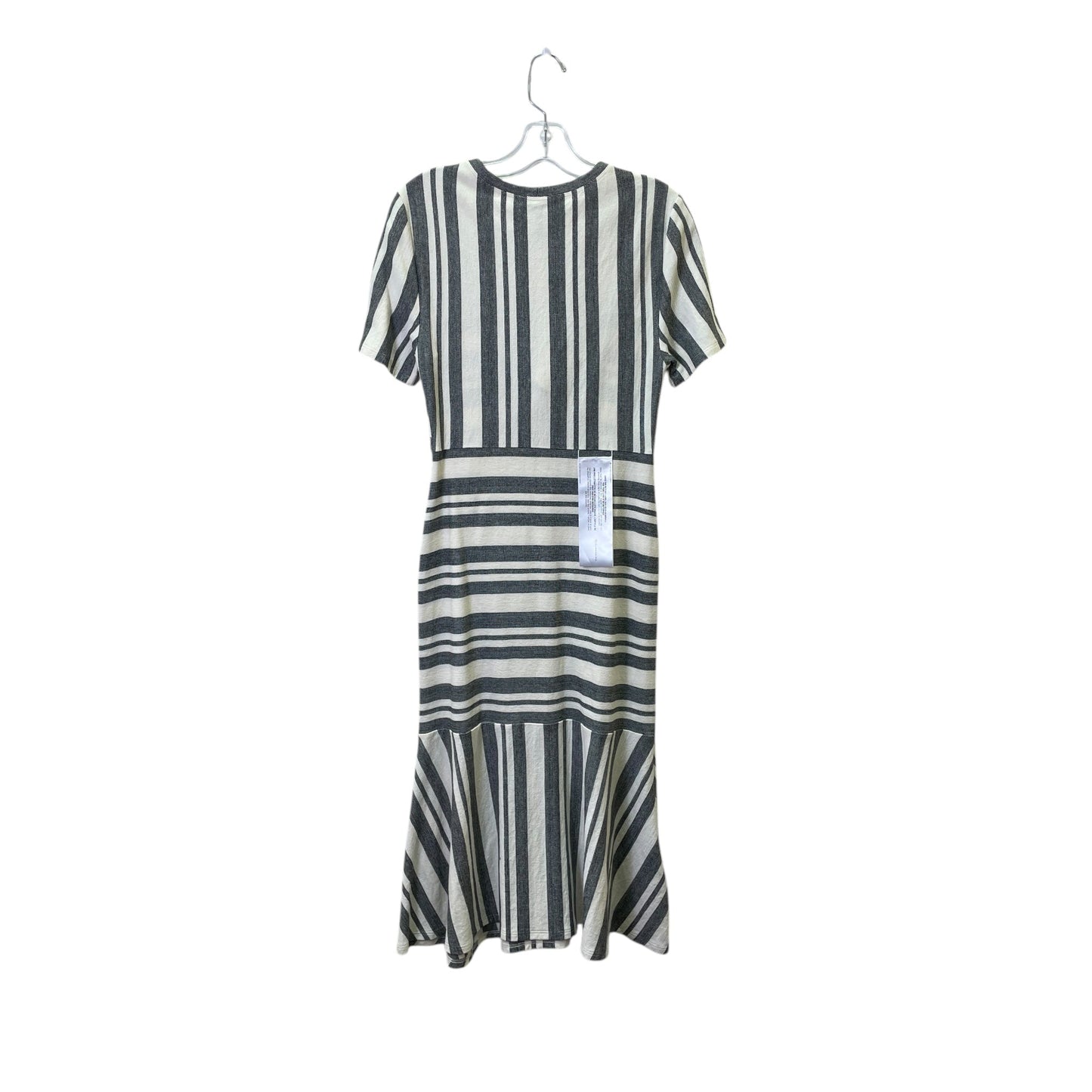Dress Casual Midi By Bcbg In Grey & White, Size:S