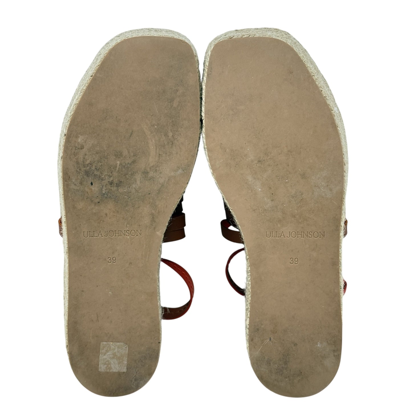Valencia Twisted Contrast Flatforms By Ulla Johnson In Orange, Size: 8.5 (39)
