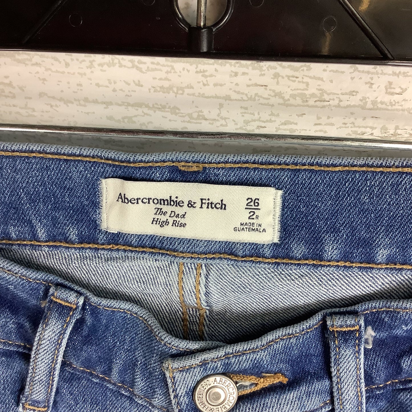 Jeans Straight By Abercrombie And Fitch In Blue Denim, Size: 2