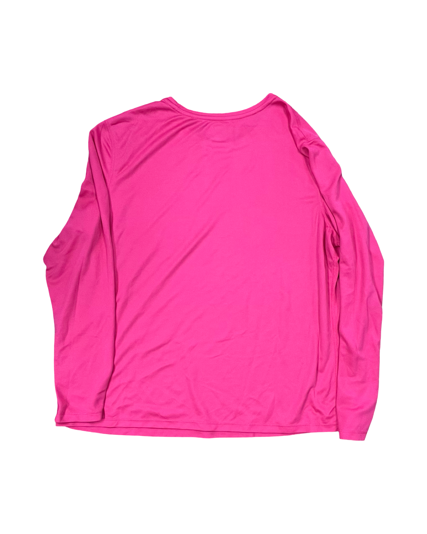 Athletic Top Ls Crewneck By Athletic Works In Pink, Size:2X
