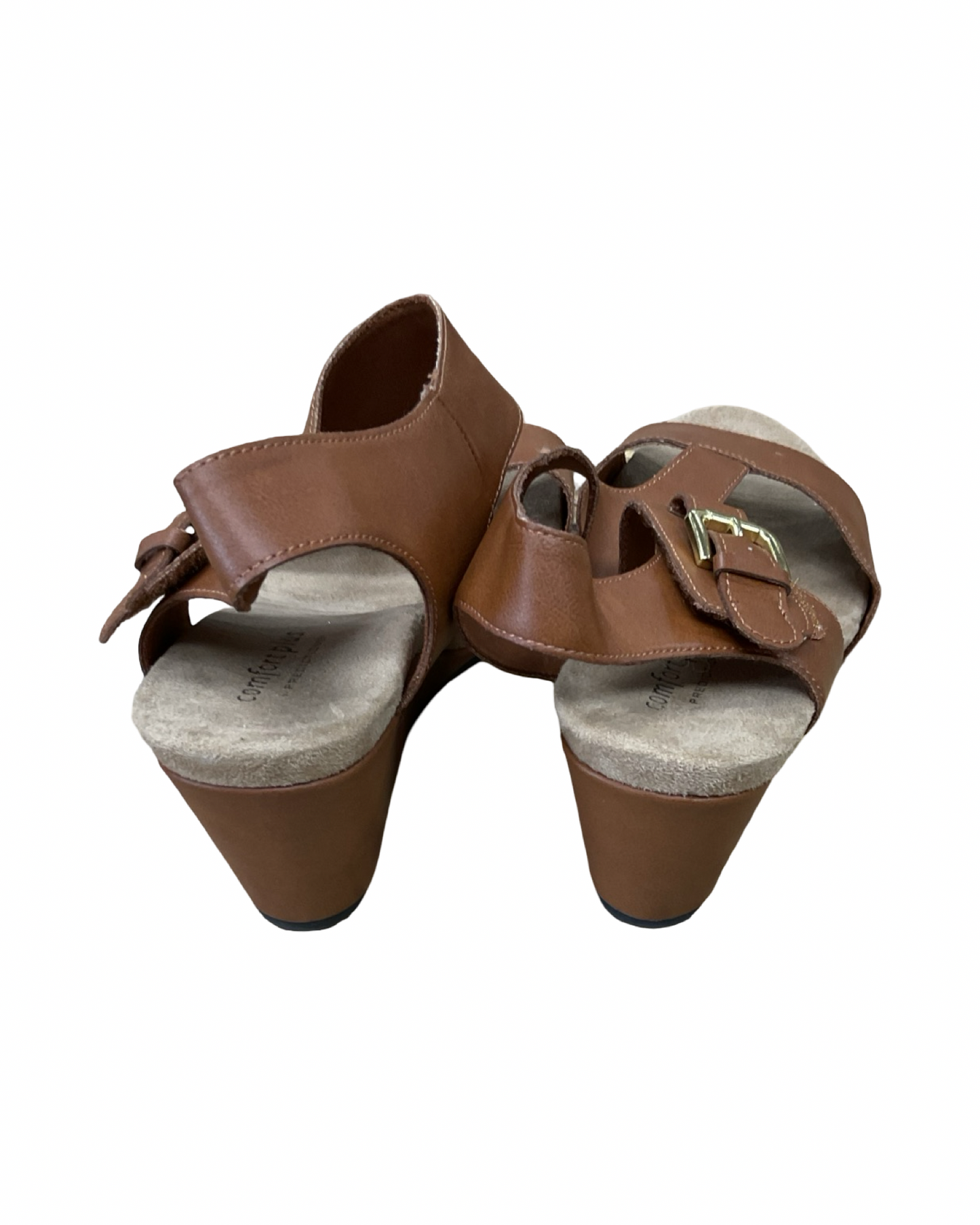 Sandals Heels Wedge By Predictions In Brown, Size:11