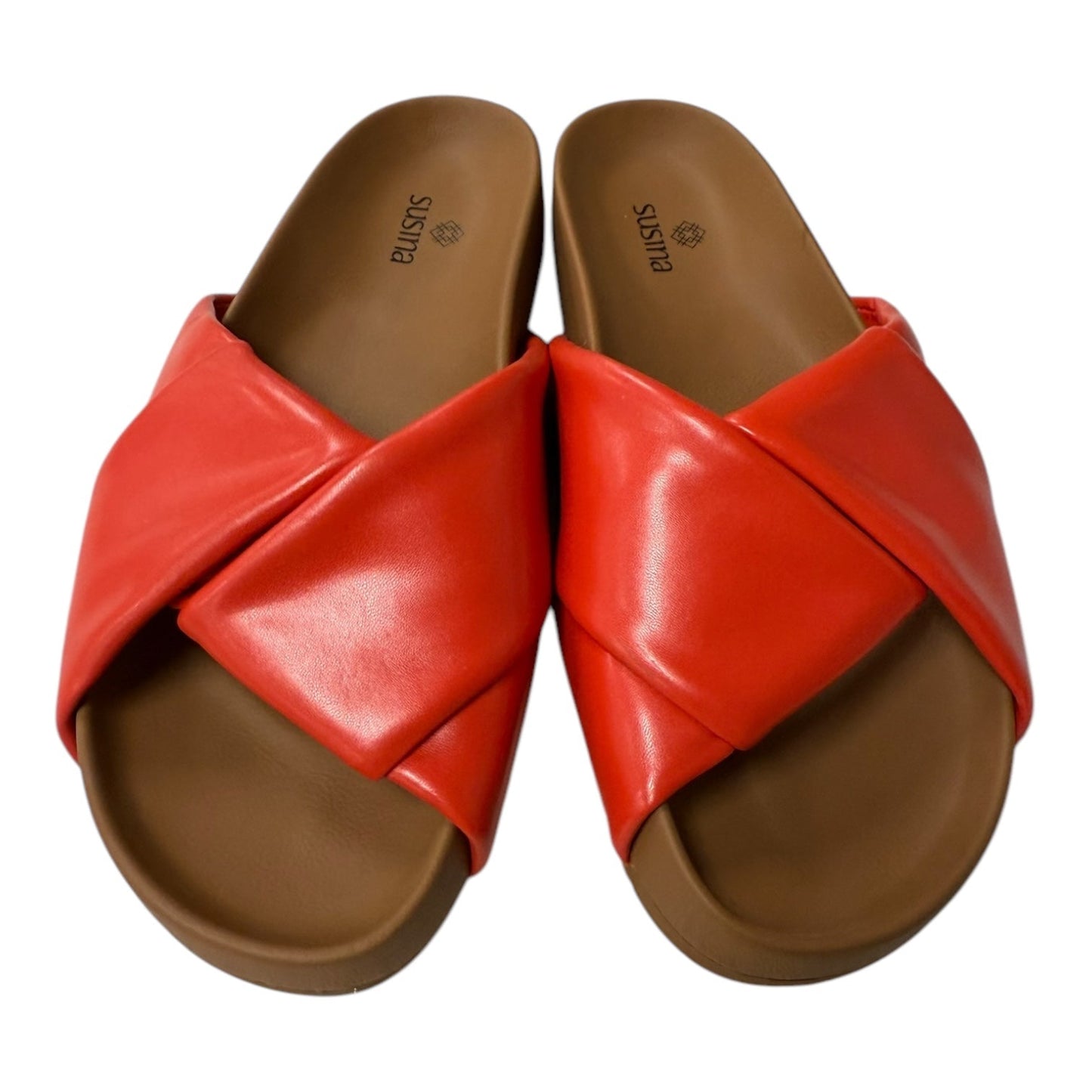 Sandals Flip Flops By Susina In Orange, Size:7