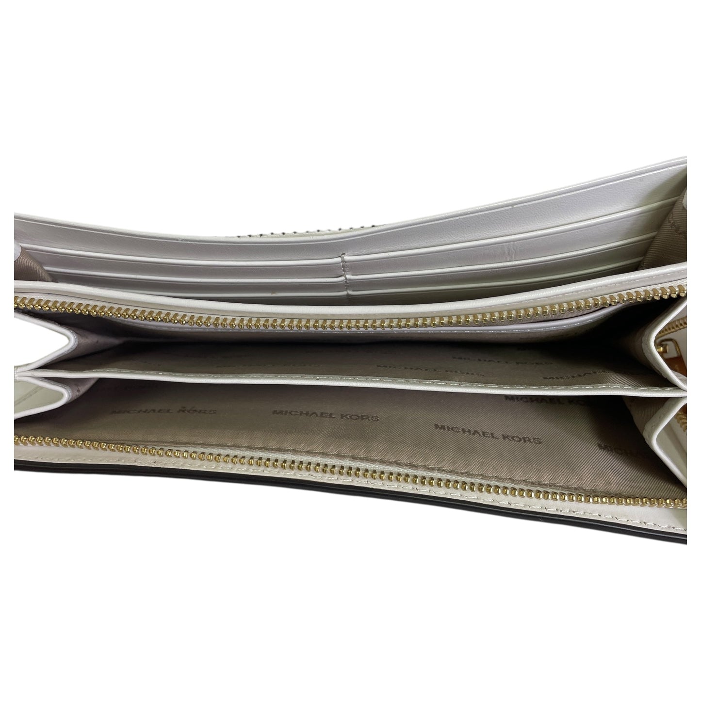 Wallet Designer By Michael Kors In White, Size:Large