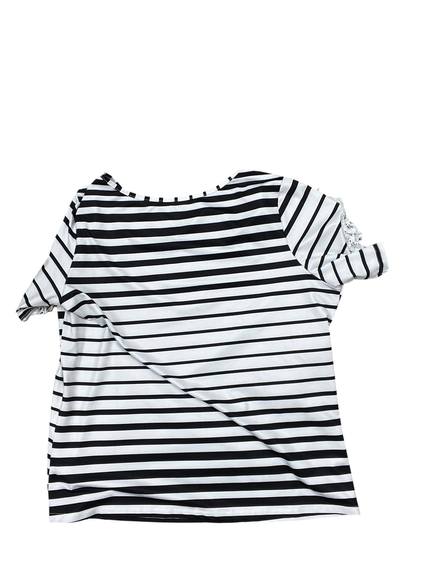 Top Ss By Clothes Mentor In Black & White, Size:Xl