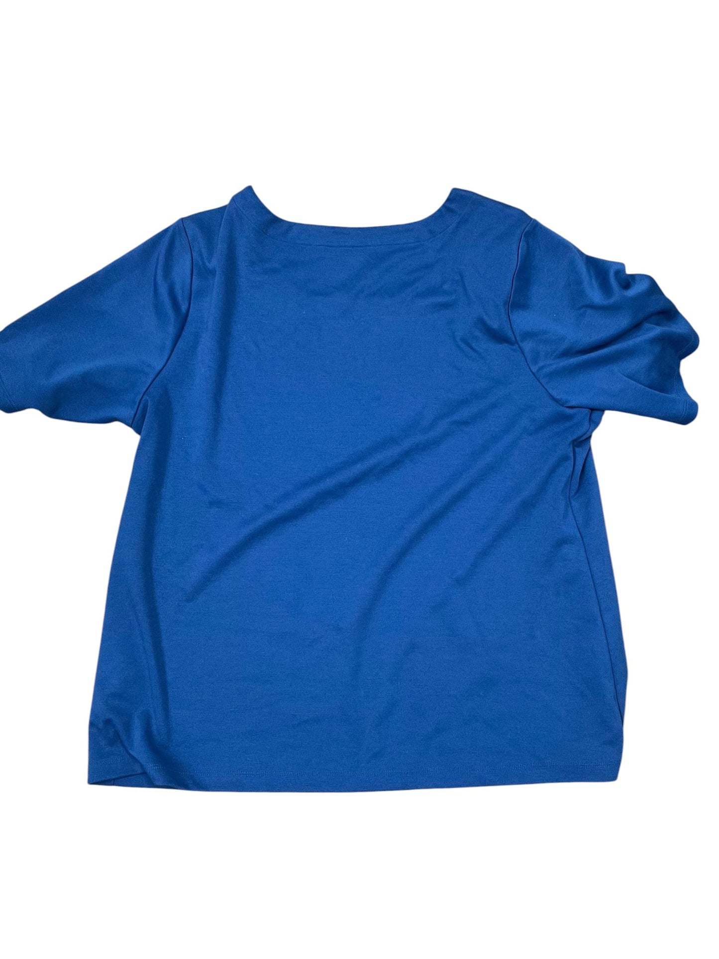 Top Ss By Lands End In Blue, Size:1X