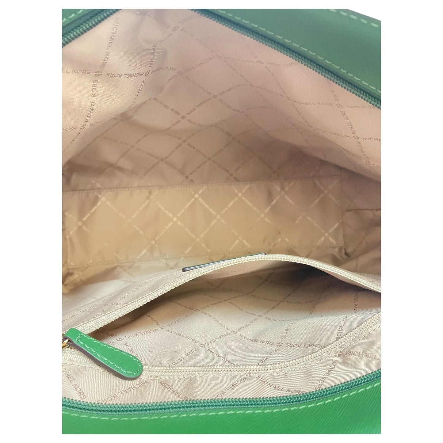 Handbag Designer By Michael Kors In Green, Size:Medium