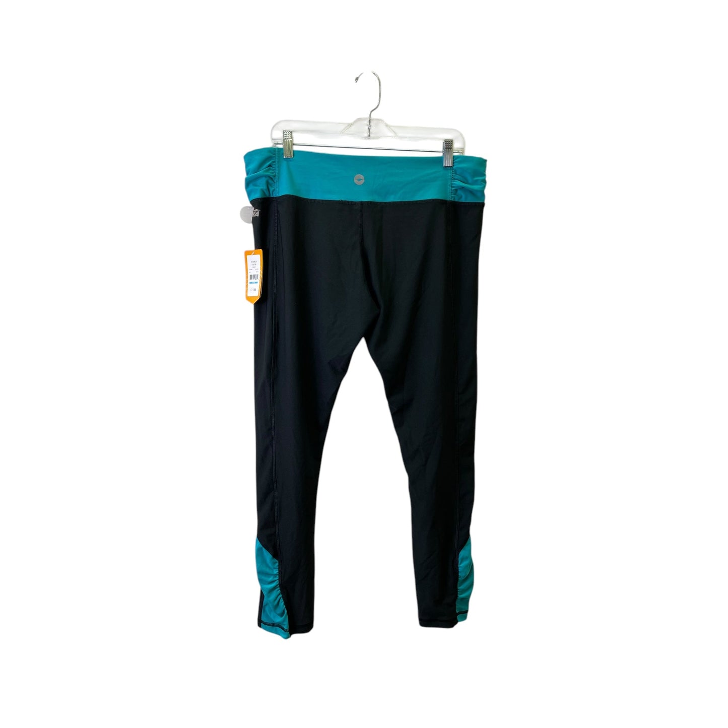 Athletic Leggings By Avia In Black & Green, Size:Xl