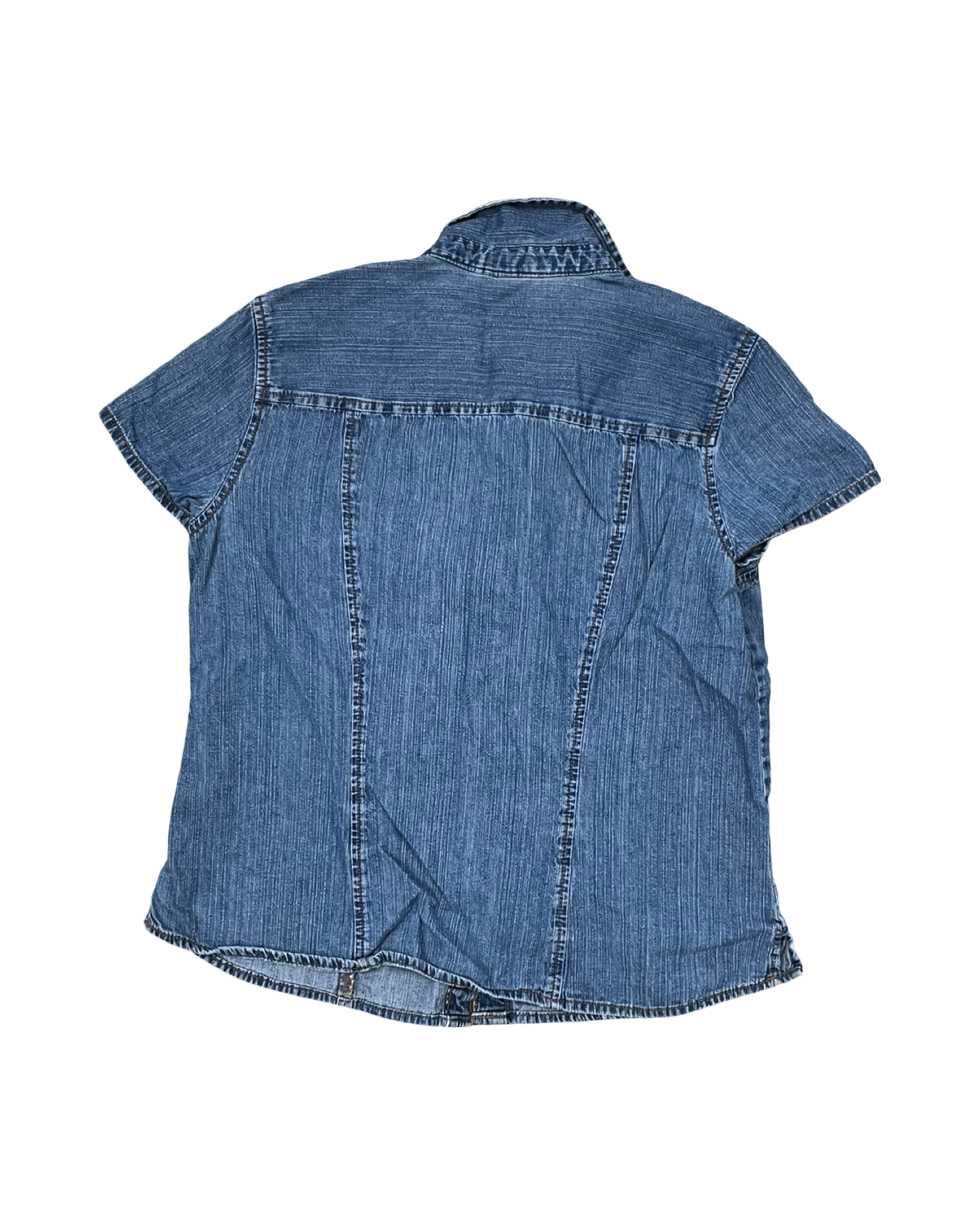 Top Ss By Faded Glory In Blue Denim, Size:L