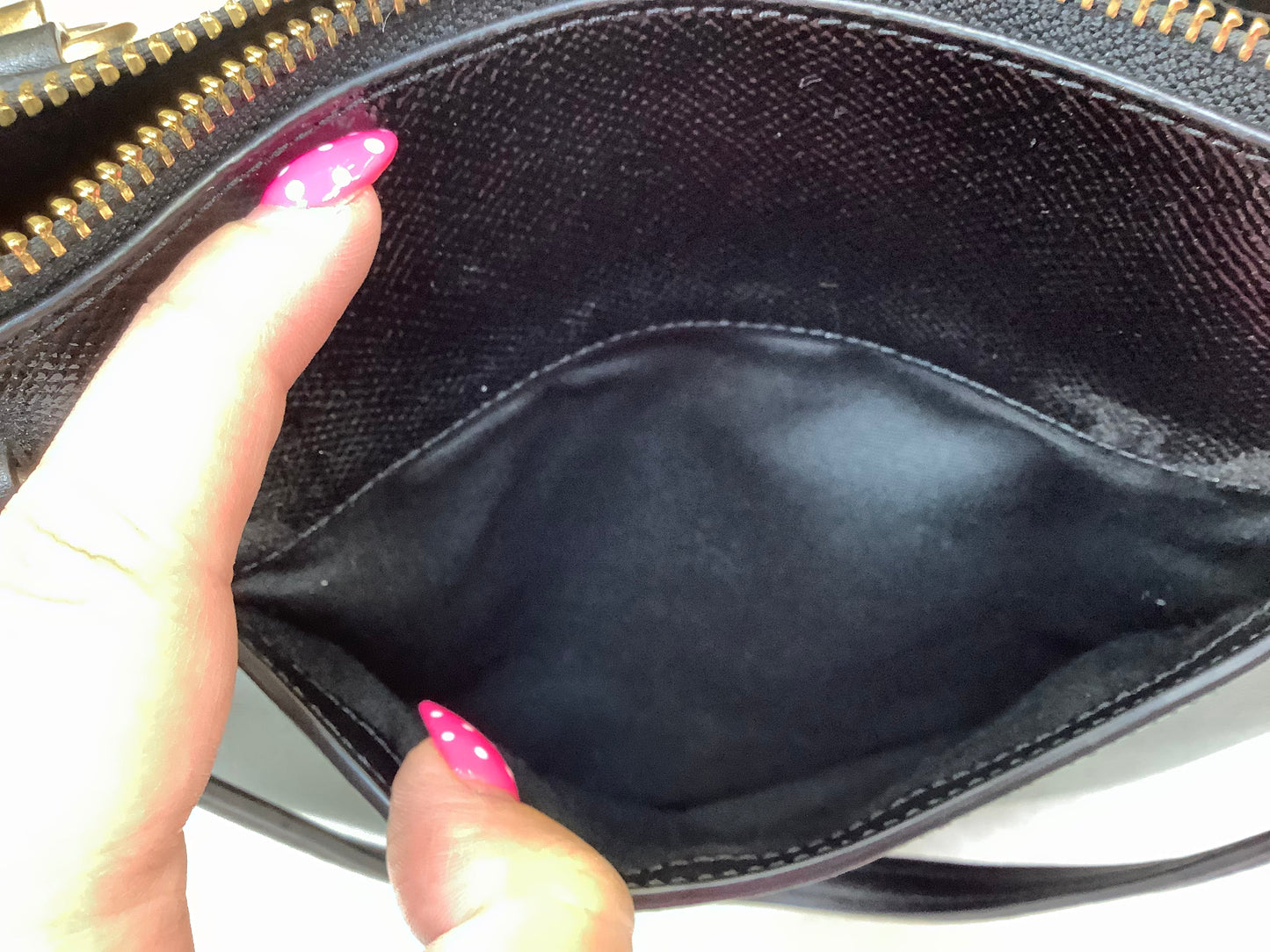 Handbag Designer By Coach In Black, Size:Large