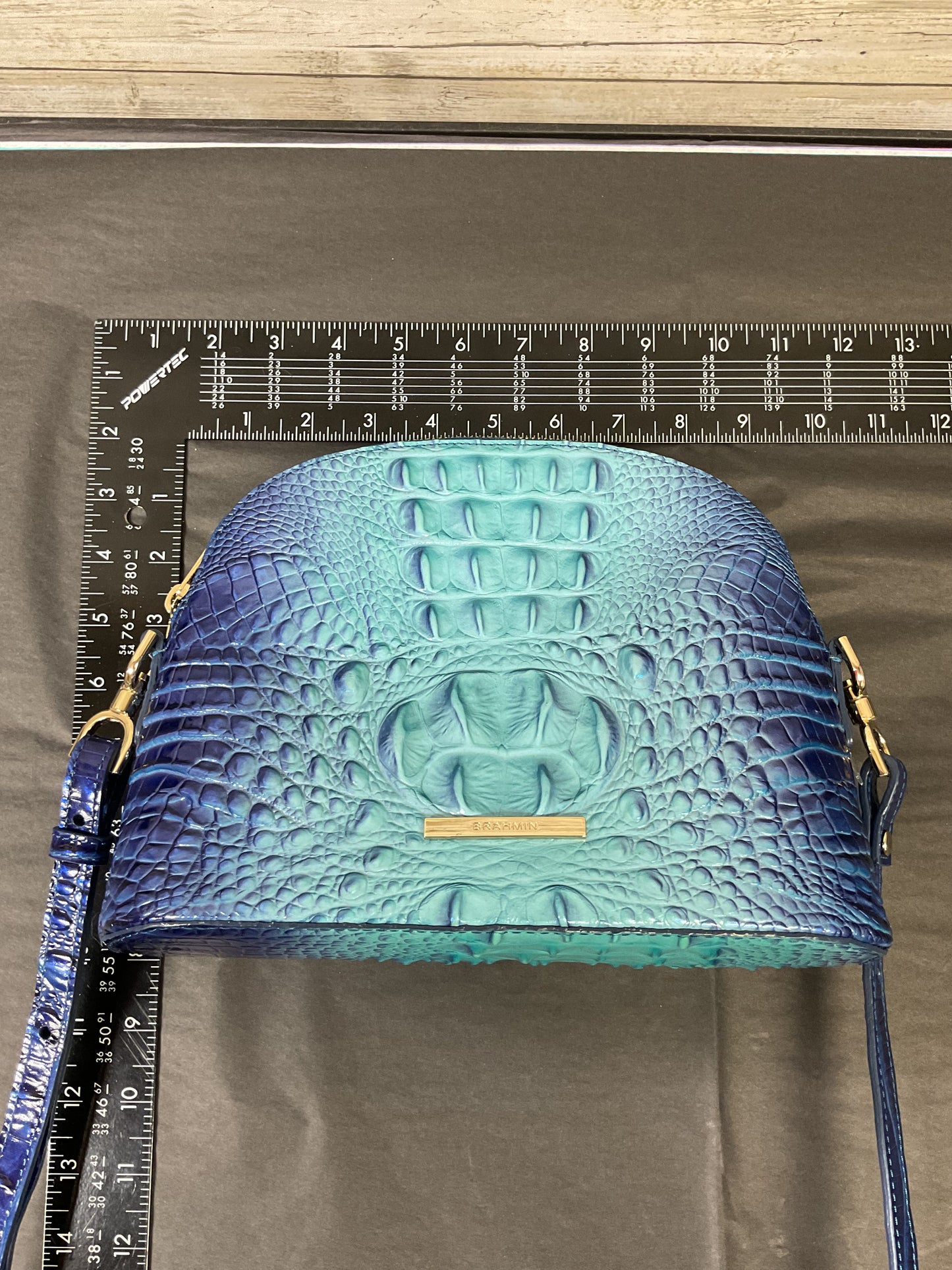 Crossbody Designer By Brahmin In Blue, Size:Small