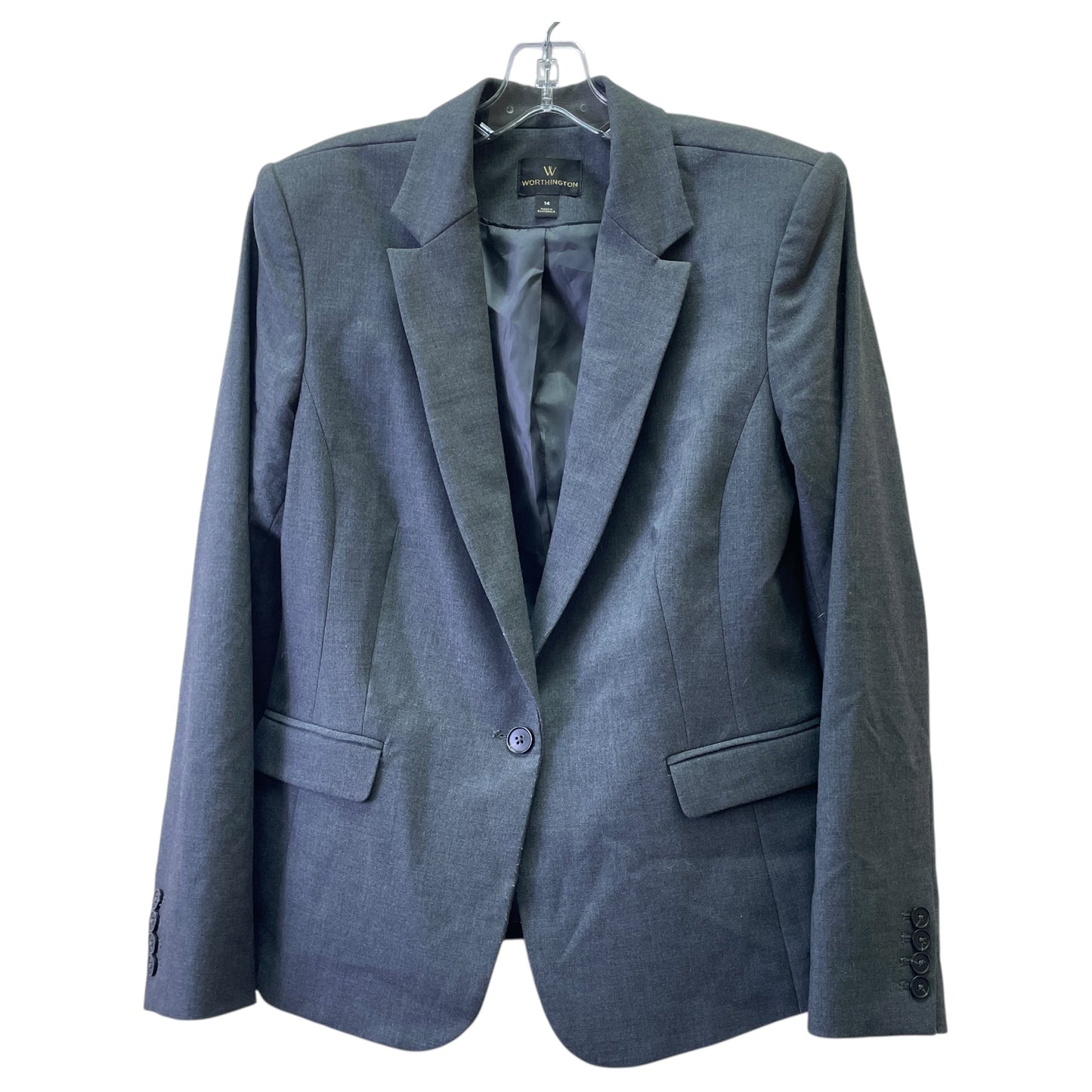 Skirt Suit 2Pc By Worthington In Grey, Size:L