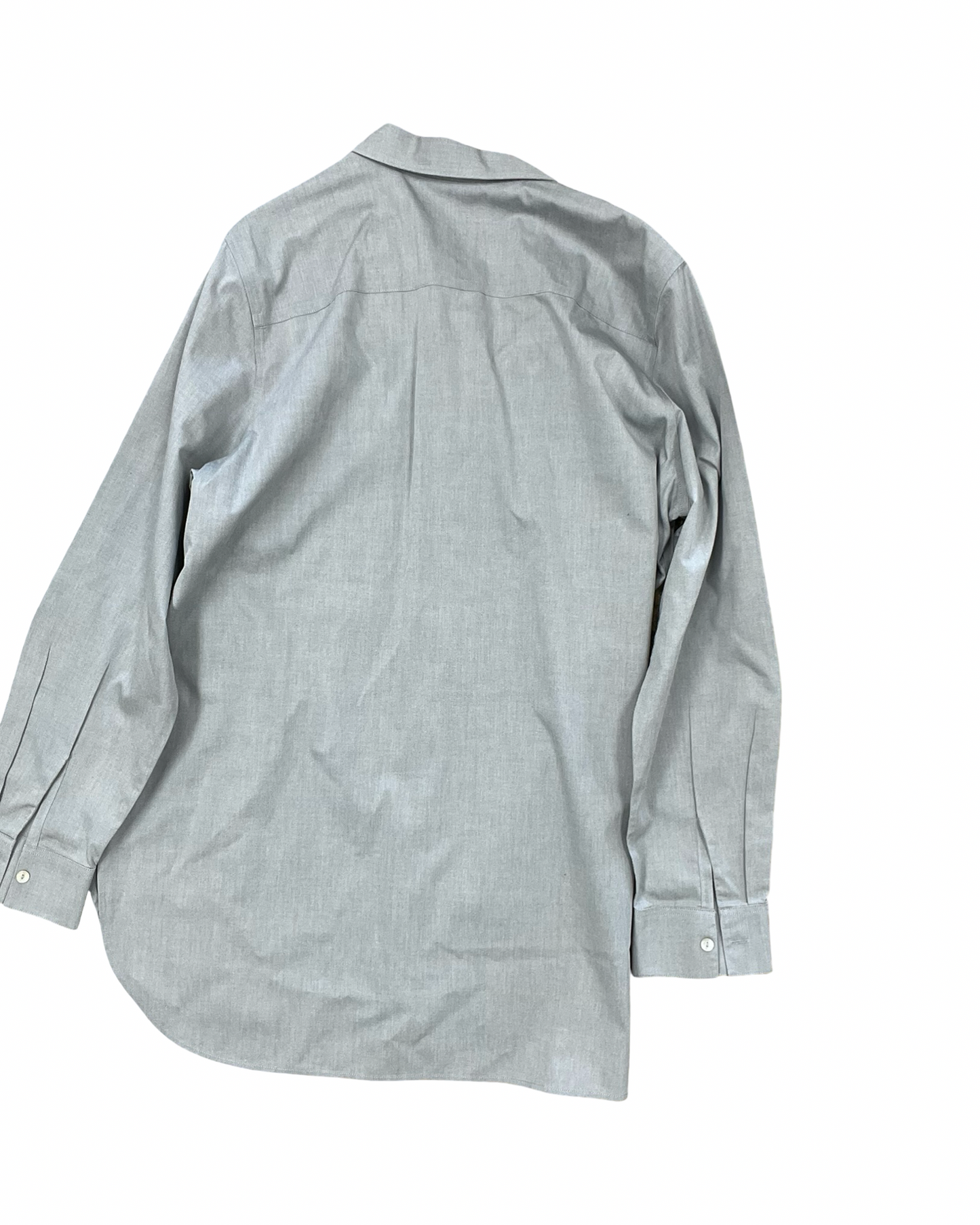 Blouse Ls By Foxcroft In Grey, Size:1X