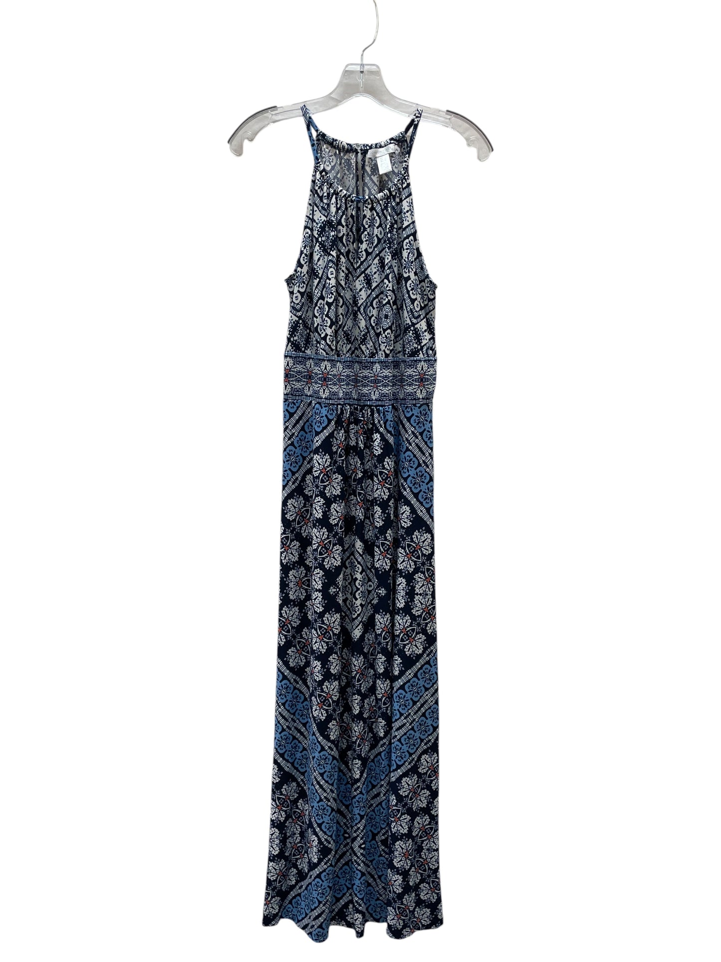Dress Casual Maxi By London Times In Blue & Orange, Size:M