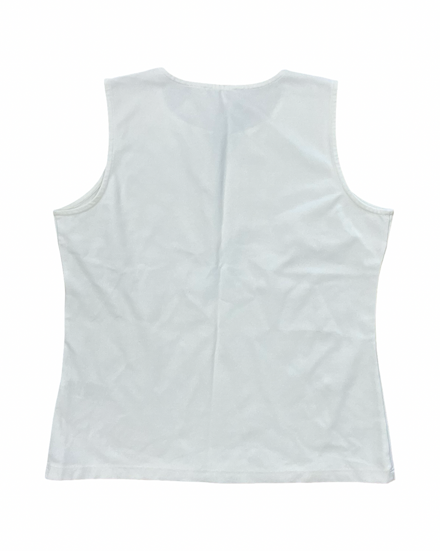 Top Sleeveless By Tommy Hilfiger In Cream, Size:L
